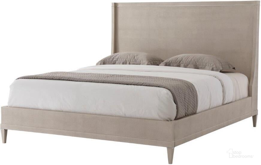 The appearance of Palmer California King Bed TAS84016L designed by Theodore Alexander in the transitional interior design. This beige piece of furniture  was selected by 1StopBedrooms from TA Studio Raia Collection to add a touch of cosiness and style into your home. Sku: TAS84016L. Bed Type: Panel Bed. Material: Leather. Product Type: Panel Bed. Bed Size: California King.