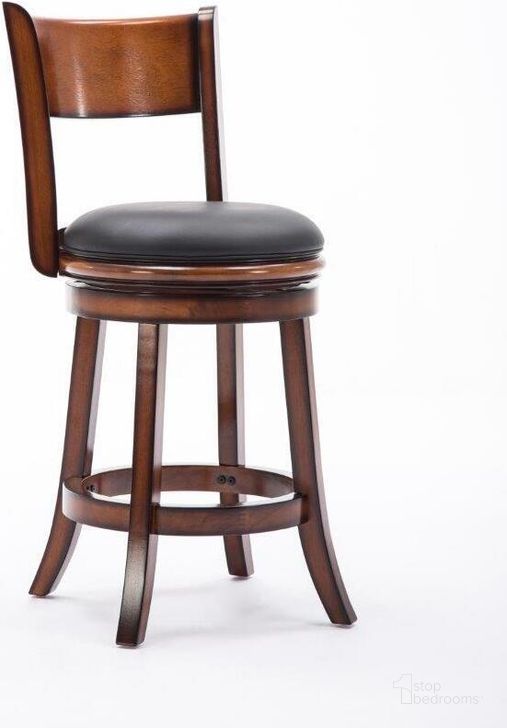 The appearance of Palmetto 24 Inch Swivel Counter Stool In Chestnut designed by Boraam Industries in the traditional interior design. This chestnut piece of furniture  was selected by 1StopBedrooms from Palmetto Collection to add a touch of cosiness and style into your home. Sku: 43124. Product Type: Barstool. Material: Rubberwood. Image1