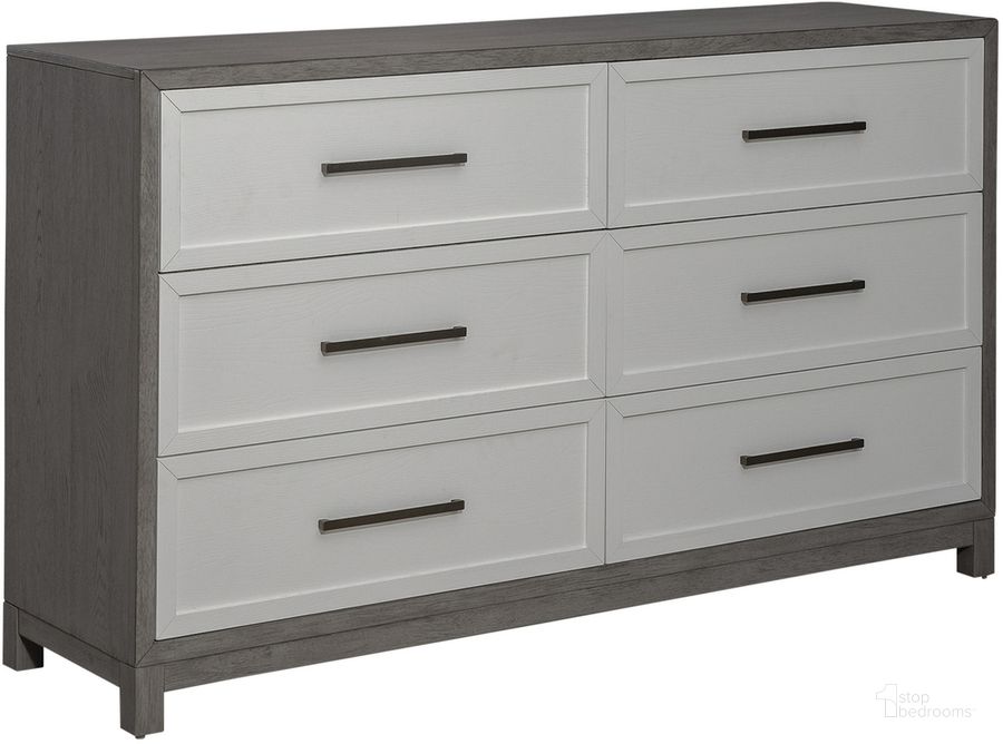 The appearance of Palmetto Heights 6 Drawer Dresser designed by Liberty in the modern / contemporary interior design. This white piece of furniture  was selected by 1StopBedrooms from Palmetto Collection to add a touch of cosiness and style into your home. Sku: 499-BR31. Product Type: Dresser. Material: Rubberwood. Image1