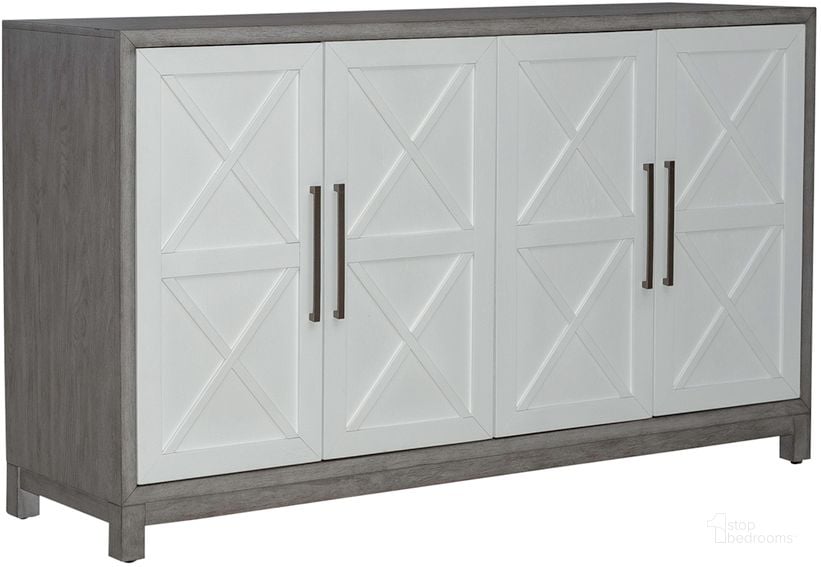 The appearance of Palmetto Heights Accent Buffet In White designed by Liberty in the modern / contemporary interior design. This white piece of furniture  was selected by 1StopBedrooms from Palmetto Heights Collection to add a touch of cosiness and style into your home. Sku: 499-AC1000. Product Type: Buffet. Material: Rubberwood. Image1