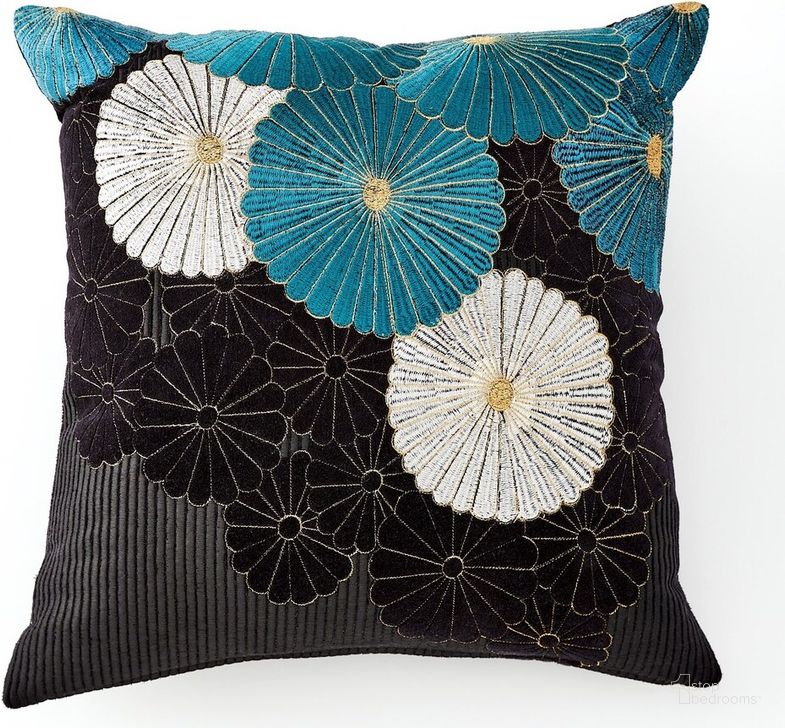 The appearance of Parasol Azure Pillow In Black designed by Global Views in the modern / contemporary interior design. This black piece of furniture  was selected by 1StopBedrooms from Parasol Collection to add a touch of cosiness and style into your home. Sku: 9.93679. Product Type: Pillow. Image1