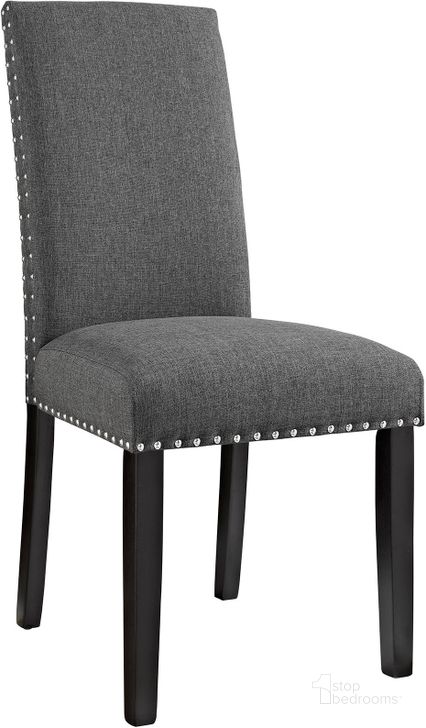 The appearance of Parcel Gray Dining Upholstered Fabric Side Chair designed by Modway in the modern / contemporary interior design. This gray piece of furniture  was selected by 1StopBedrooms from Parcel Collection to add a touch of cosiness and style into your home. Sku: EEI-1384-GRY. Product Type: Side Chair. Material: Rubberwood. Image1