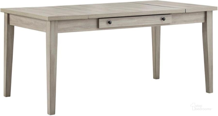 The appearance of Parellen Grey Rectangular Storage Dining Table designed by Signature Design by Ashley in the transitional interior design. This gray piece of furniture  was selected by 1StopBedrooms from Parellen Collection to add a touch of cosiness and style into your home. Sku: D291-26. Table Base Style: Legs. Material: Wood. Product Type: Dining Table. Table Top Shape: Rectangular. Image1