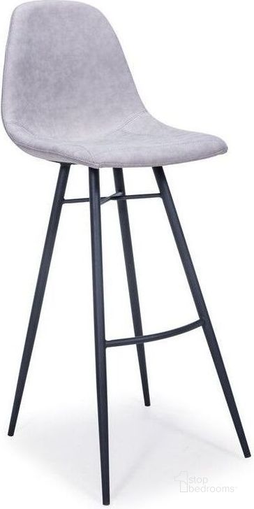 The appearance of Paris Light Grey Bar Stool designed by Bellini Modern Living in the transitional interior design. This gray piece of furniture  was selected by 1StopBedrooms from Paris Collection to add a touch of cosiness and style into your home. Sku: Paris-B LGY. Product Type: Barstool. Image1