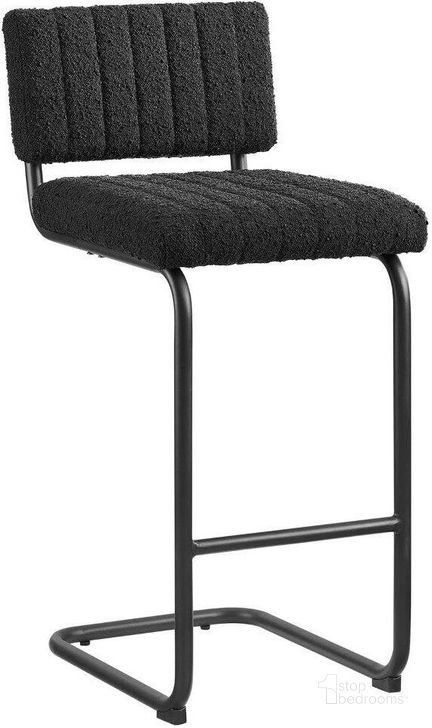 The appearance of Parity Boucle Counter Stools Set of 2 In Black designed by Modway in the transitional interior design. This black piece of furniture  was selected by 1StopBedrooms from Parity Collection to add a touch of cosiness and style into your home. Sku: EEI-6471-BLK-BLK. Product Type: Barstool. Material: Plywood. Image1