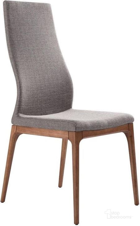 The appearance of Parker Gray Dining Upholstered Side Chair designed by Armen Living in the modern / contemporary interior design. This gray piece of furniture  was selected by 1StopBedrooms from Parker Collection to add a touch of cosiness and style into your home. Sku: LCPKSIGR. Material: Fabric. Product Type: Side Chair. Image1