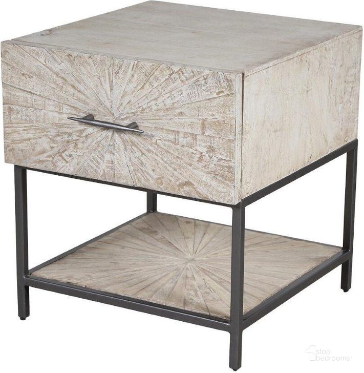The appearance of Parker House Crossings Monaco End Table designed by Parker House in the transitional interior design. This weathered piece of furniture  was selected by 1StopBedrooms from Crossings Monaco Collection to add a touch of cosiness and style into your home. Sku: MON#02. Material: Wood. Product Type: End Table. Image1