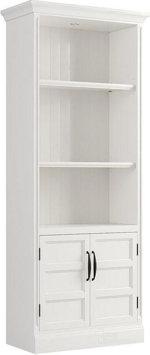 The appearance of Parker House Shoreham Effortless White 35 Inch Door Bookcase designed by Parker House in the traditional interior design. This white piece of furniture  was selected by 1StopBedrooms from Shoreham Collection to add a touch of cosiness and style into your home. Sku: SHO#435-EFW. Product Type: Bookcase. Material: Wood Veneer. Image1