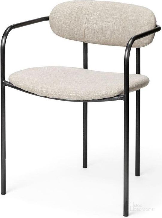 The appearance of Parker I Beige Fabric Seat Gun Metal Gray Metal Frame Dining Chair Set of 2 designed by Mercana in the modern / contemporary interior design. This beige and gray piece of furniture  was selected by 1StopBedrooms from Parker Collection to add a touch of cosiness and style into your home. Sku: 68309. Material: Metal. Product Type: Dining Chair. Image1