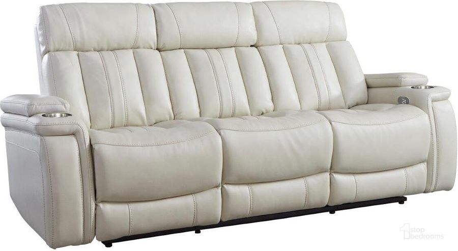 The appearance of Parker Living Royce Fantom Ivory Power Drop Down Console Sofa designed by Parker House in the traditional interior design. This ivory piece of furniture  was selected by 1StopBedrooms from Royce Collection to add a touch of cosiness and style into your home. Sku: MROY#832PH-FNI. Material: Polyester. Product Type: Sofa. Image1