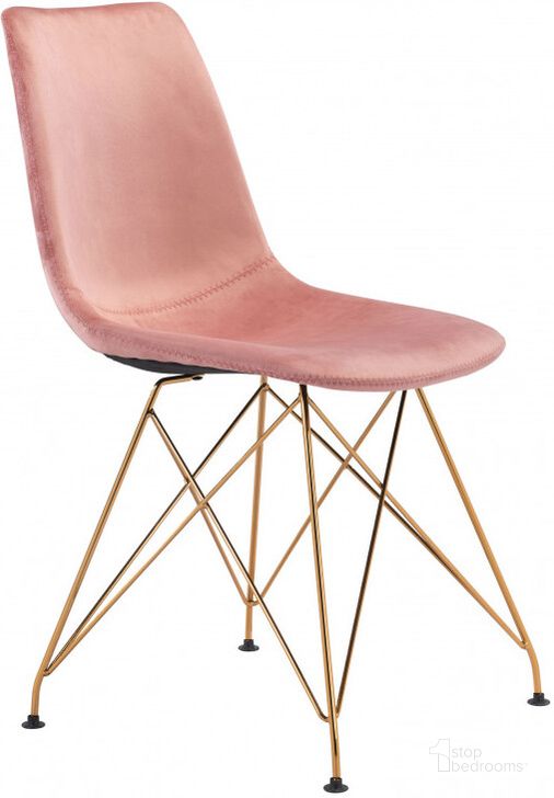 The appearance of Parker Pink Chair Set Of 4 designed by Zuo Modern in the modern / contemporary interior design. This pink piece of furniture  was selected by 1StopBedrooms from Parker Collection to add a touch of cosiness and style into your home. Sku: 101712. Material: Steel. Product Type: Chair. Image1