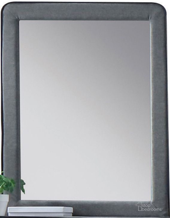The appearance of Parkvale Gray Dresser Mirror designed by Bennett Interiors in the transitional interior design. This gray piece of furniture  was selected by 1StopBedrooms from Parkvale Collection to add a touch of cosiness and style into your home. Sku: 24524. Material: Glass. Product Type: Dresser Mirror. Image1