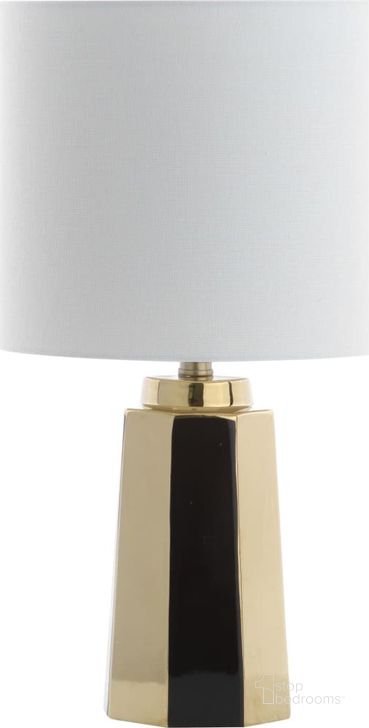 The appearance of Parlon Plated Gold Table Lamp designed by Safavieh in the modern / contemporary interior design. This gold piece of furniture  was selected by 1StopBedrooms from Safavieh TBL Collection to add a touch of cosiness and style into your home. Sku: TBL4089A. Product Type: Table Lamp. Material: Brass. Image1