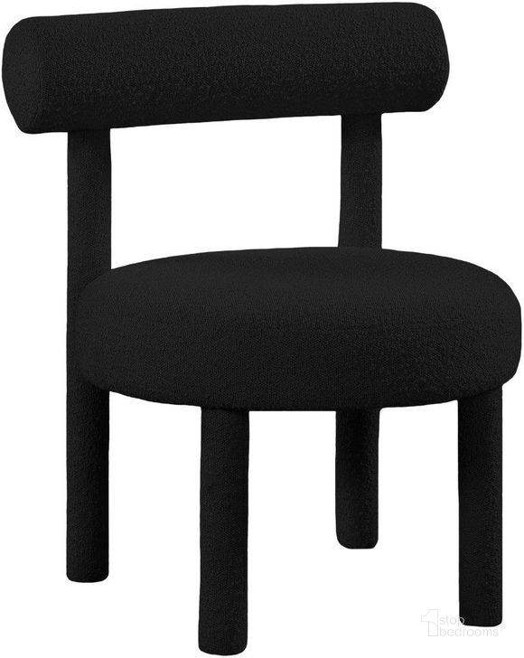 The appearance of Parlor Black Boucle Fabric Accent Chair designed by Meridian in the modern / contemporary interior design. This black piece of furniture  was selected by 1StopBedrooms from Parlor Collection to add a touch of cosiness and style into your home. Sku: 574Black. Material: Fabric. Product Type: Accent Chair. Image1