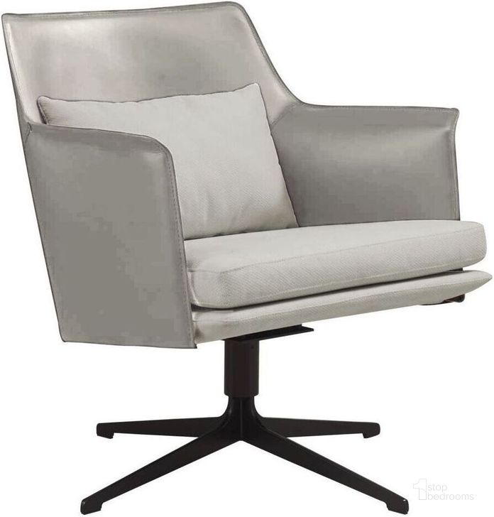 The appearance of Parma Light Grey Arm Chair designed by Bellini Modern Living in the transitional interior design. This gray piece of furniture  was selected by 1StopBedrooms from Parma Collection to add a touch of cosiness and style into your home. Sku: Parma LGY. Product Type: Office Chair. Image1