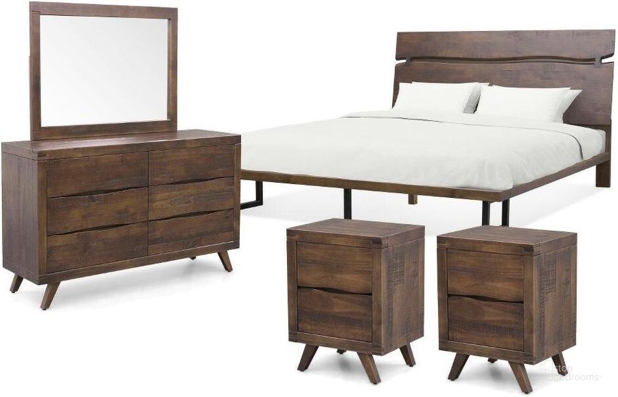 The appearance of Pasco King 5Pc Bedroom Set designed by Steve Silver in the  interior design. This cocoa piece of furniture  was selected by 1StopBedrooms from Pasco Collection to add a touch of cosiness and style into your home. Sku: AS900KFB;AS900KHB;AS900R;AS900DRG;AS900MR;AS900NSG;AS900NSG. Bed Type: Platform Bed. Product Type: Platform Bed. Bed Size: King. Material: Pine. Image1