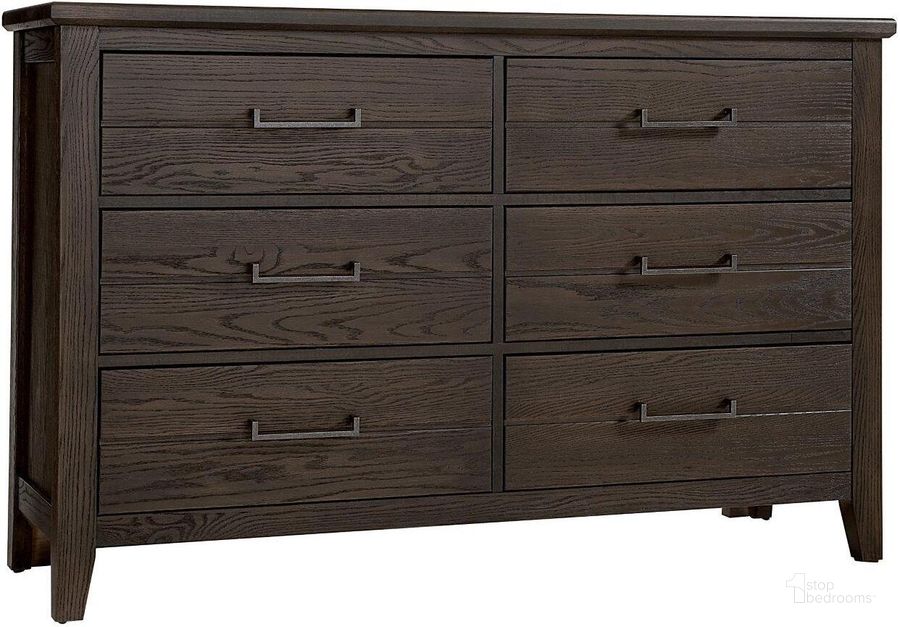 The appearance of Passageways 6 Drawer Dresser In Charleston Brown designed by Artisan & Post in the transitional interior design. This charleston brown piece of furniture  was selected by 1StopBedrooms from Passageways Collection to add a touch of cosiness and style into your home. Sku: 140-003. Material: Wood. Product Type: Dresser. Image1