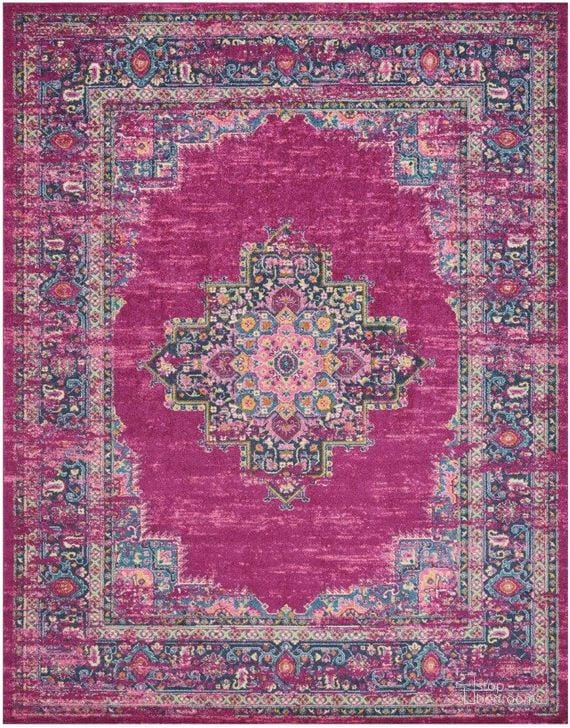 The appearance of Passion Fuchsia 8 X 10 Area Rug designed by Nourison in the transitional interior design. This fuchsia piece of furniture  was selected by 1StopBedrooms from Passion Collection to add a touch of cosiness and style into your home. Sku: 99446389732. Material: Polypropylene. Product Type: Area Rugs. Image1