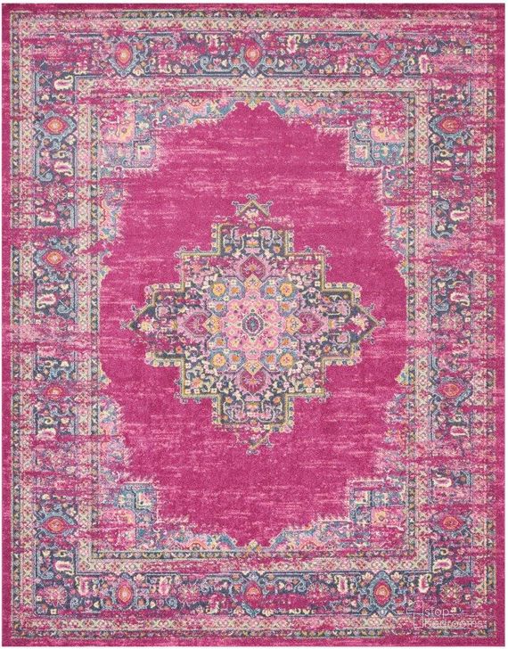 The appearance of Passion Fuchsia 9 X 12 Area Rug designed by Nourison in the transitional interior design. This fuchsia piece of furniture  was selected by 1StopBedrooms from Passion Collection to add a touch of cosiness and style into your home. Sku: 99446469267. Material: Polypropylene. Product Type: Area Rugs. Image1