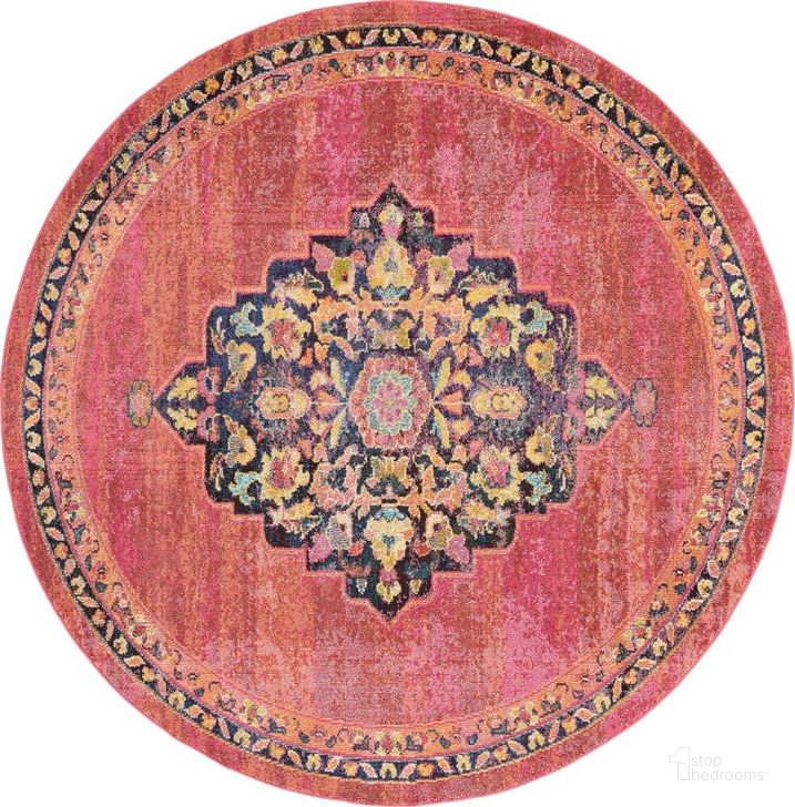 The appearance of Passionate Pink And Flame 8 Round Area Rug designed by Nourison in the traditional interior design. This pink and flame piece of furniture  was selected by 1StopBedrooms from Passionate Collection to add a touch of cosiness and style into your home. Sku: 99446454737. Material: Polypropylene. Product Type: Area Rugs. Image1