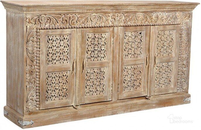 The appearance of Patel 4 Door Sideboard In Natural designed by Moti in the modern / contemporary interior design. This natural piece of furniture  was selected by 1StopBedrooms from Patel Collection to add a touch of cosiness and style into your home. Sku: 43009005. Material: Wood. Product Type: Sideboard. Image1