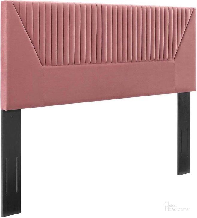 The appearance of Patience Dusty Rose Channel Tufted Performance Velvet Full/Queen Headboard designed by Modway in the modern / contemporary interior design. This dusty rose piece of furniture  was selected by 1StopBedrooms from Patience Collection to add a touch of cosiness and style into your home. Sku: MOD-6668-DUS. Product Type: Headboard. Material: Plywood. Image1