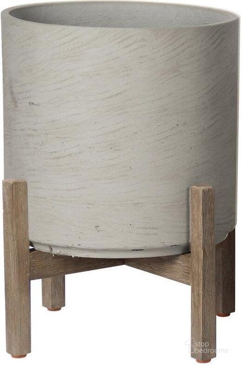 The appearance of Patio Round Large Standing Pot In Cement Grey designed by LH Imports in the modern / contemporary interior design. This grey piece of furniture  was selected by 1StopBedrooms from Patio Collection to add a touch of cosiness and style into your home. Sku: PAT022-L. Product Type: Planter. Material: Cement.