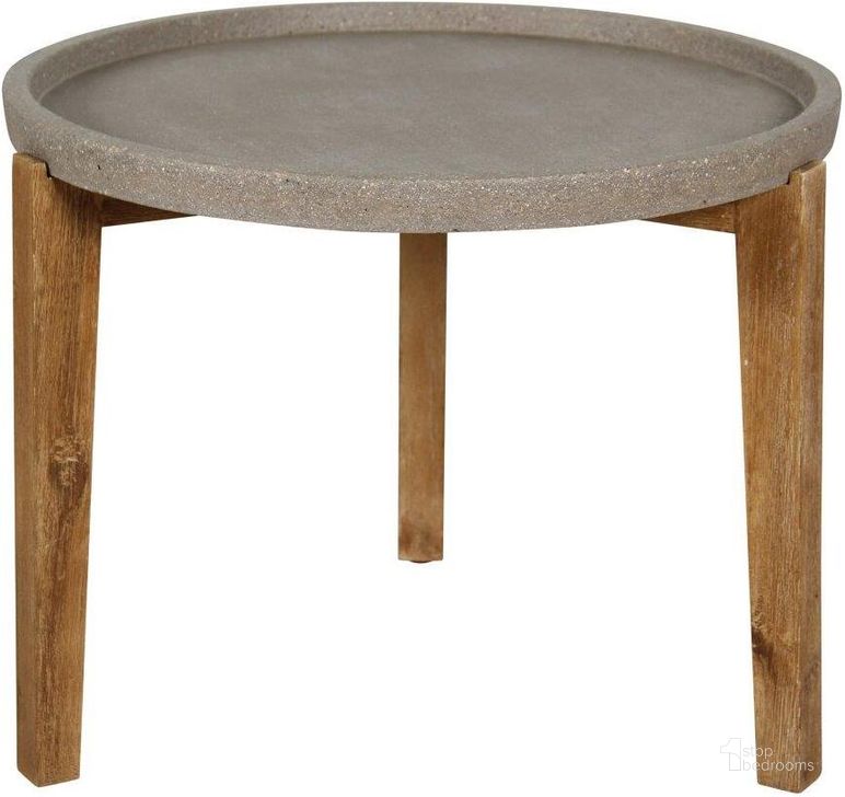 The appearance of Patio Small Round Garden Table designed by LH Imports in the modern / contemporary interior design. This brown and grey piece of furniture  was selected by 1StopBedrooms from Patio Collection to add a touch of cosiness and style into your home. Sku: PAT003-S. Material: Wood. Product Type: Table.