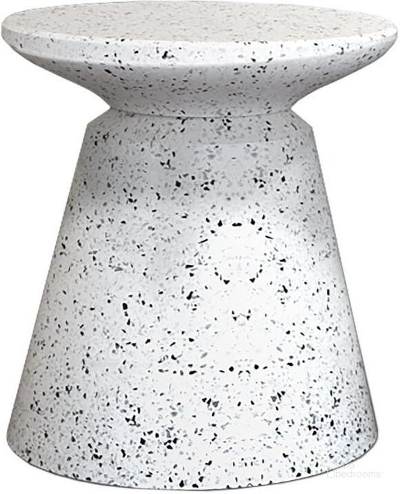 The appearance of Concrete Mineral Side Table In Terrazzo designed by LH Imports in the modern / contemporary interior design. This white piece of furniture  was selected by 1StopBedrooms from Patio Collection to add a touch of cosiness and style into your home. Sku: VT072. Product Type: Side Table. Material: Stone. Image1