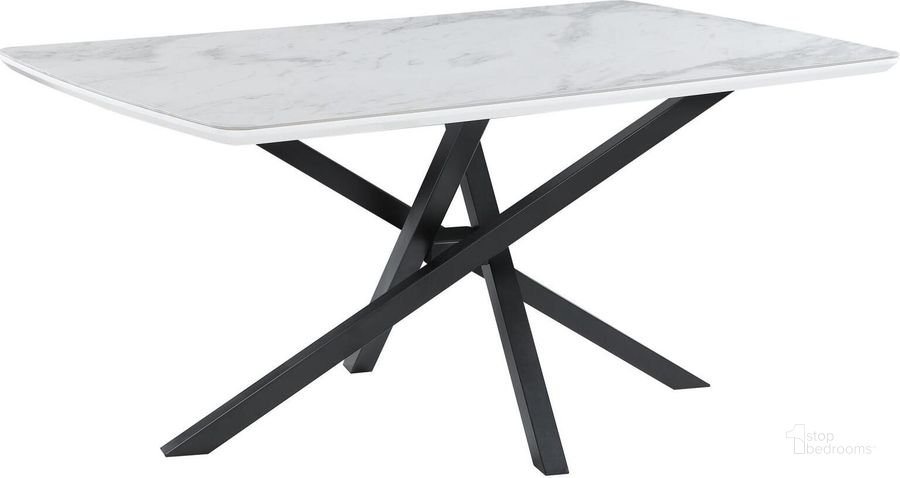 The appearance of Paulita Rectangular Dining Table In White and Gunmetal designed by Coaster in the modern / contemporary interior design. This white/gunmetal piece of furniture  was selected by 1StopBedrooms from Paulita Collection to add a touch of cosiness and style into your home. Sku: 110711B1;110711B2. Material: Metal. Product Type: Dining Table. Image1