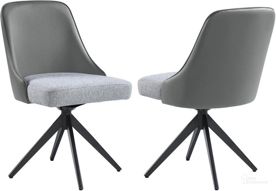 The appearance of Paulita Upholstered Swivel Side Chairs Set of 2 In Grey and Gunmetal designed by Coaster in the modern / contemporary interior design. This grey/gunmetal piece of furniture  was selected by 1StopBedrooms from Paulita Collection to add a touch of cosiness and style into your home. Sku: 110712B1;110712B2. Material: Upholstered. Product Type: Side Chair. Image1
