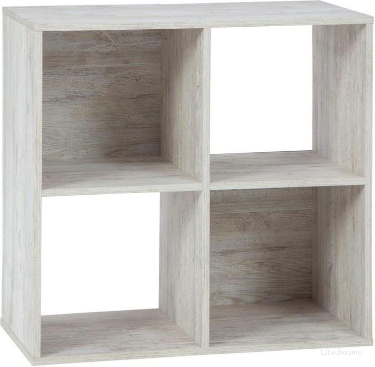 The appearance of Paxberry Whitewash Four Cube Organizer designed by Signature Design by Ashley in the transitional interior design. This white wash piece of furniture  was selected by 1StopBedrooms from Paxberry Collection to add a touch of cosiness and style into your home. Sku: EA1811-2X2. Material: Wood. Product Type: Organizer. Image1