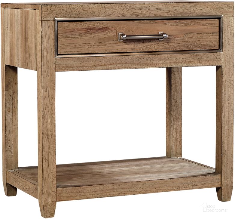 The appearance of Paxton 1 Drawer Nightstand In Light Brown designed by Aspenhome in the modern / contemporary interior design. This light brown piece of furniture  was selected by 1StopBedrooms from Paxton Collection to add a touch of cosiness and style into your home. Sku: I262-451N. Material: Wood. Product Type: Nightstand. Image1