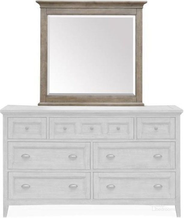 The appearance of Paxton Place Dovetail Grey Landscape Mirror designed by Magnussen in the rustic / southwestern interior design. This brown piece of furniture  was selected by 1StopBedrooms from Paxton Place Collection to add a touch of cosiness and style into your home. Sku: B4805-40. Product Type: Dresser Mirror. Material: Pine. Image1