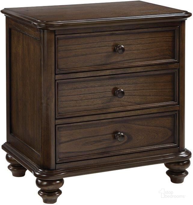 The appearance of Pearson Brown Nightstand designed by Progressive Furniture in the traditional interior design. This brown piece of furniture  was selected by 1StopBedrooms from Pearson Collection to add a touch of cosiness and style into your home. Sku: B122-43. Product Type: Nightstand. Material: Rubberwood. Image1