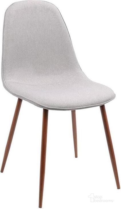 The appearance of Pebble Walnut And Gray Dining Chair Set of 2 designed by Lumisource in the transitional interior design. This gray piece of furniture  was selected by 1StopBedrooms from Pebble Collection to add a touch of cosiness and style into your home. Sku: CH-PEB WL+GY2. Material: Metal. Product Type: Dining Chair. Image1