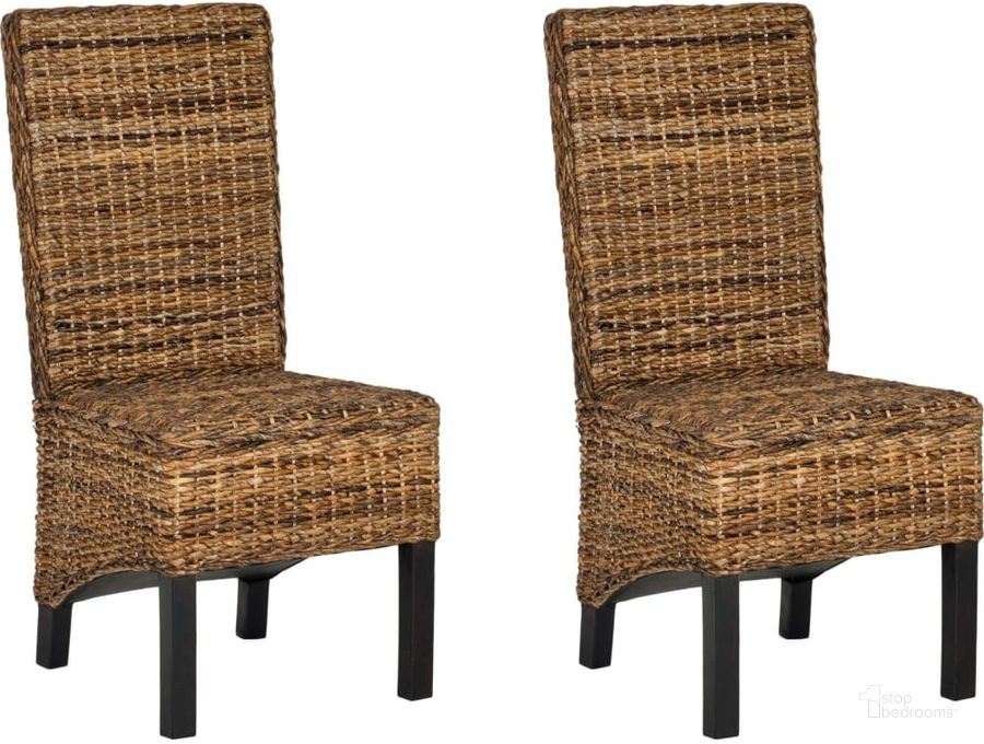 The appearance of Pembrooke Natural Rattan Side Chair designed by Safavieh in the modern / contemporary interior design. This natural piece of furniture  was selected by 1StopBedrooms from Pembrooke Collection to add a touch of cosiness and style into your home. Sku: FOX6520A-SET2. Product Type: Dining Chair. Material: Rattan. Image1