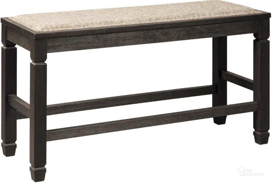 The appearance of Pendene Antique Black Dining Bench designed by Isaac Tahari in the transitional interior design. This antique black piece of furniture  was selected by 1StopBedrooms from Pendene Collection to add a touch of cosiness and style into your home. Sku: D736-09. Material: Fabric. Product Type: Dining Bench. Image1