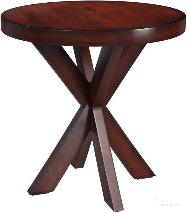 The appearance of Pendleton End Table In Cherry designed by Butler Specialty Company in the transitional interior design. This cherry piece of furniture  was selected by 1StopBedrooms from Pendleton Collection to add a touch of cosiness and style into your home. Sku: 4124024. Material: Wood. Product Type: End Table. Image1
