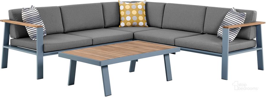 The appearance of Penfold Gray Sectional Set 0qb2426377 designed by Artisan Elegance in the modern / contemporary interior design. This gray piece of furniture  was selected by 1StopBedrooms from Penfold Collection to add a touch of cosiness and style into your home. Sku: SETODNOSEGRBOX1;SETODNOSEGRBOX2. Material: Wood. Product Type: Outdoor Set. Layout: L-Shape. Image1