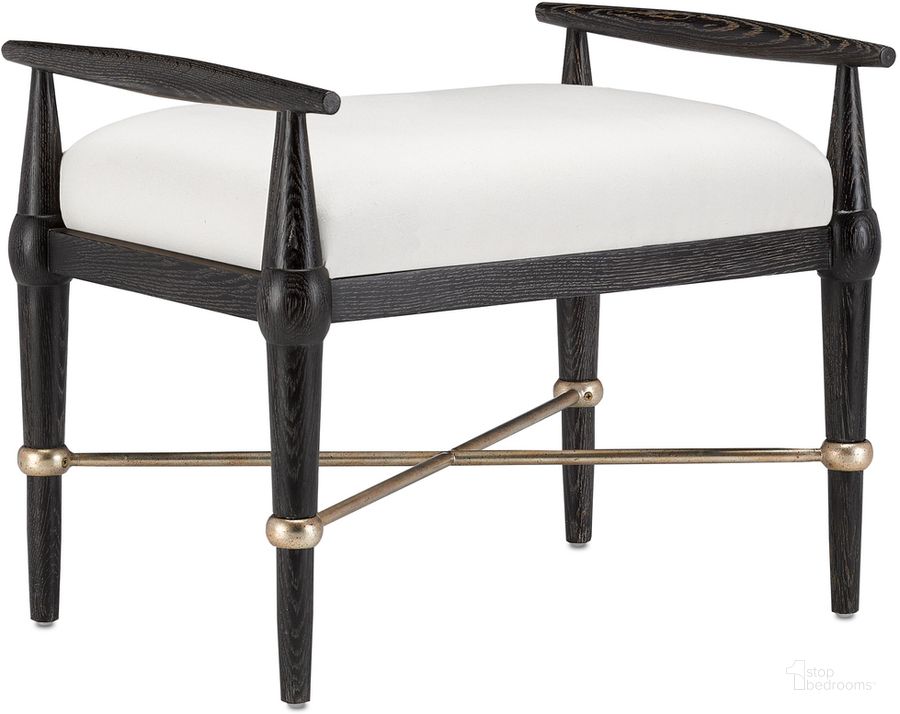 The appearance of Perrin Black Ottoman designed by Currey & Company in the modern / contemporary interior design. This black piece of furniture  was selected by 1StopBedrooms from Perrin Collection to add a touch of cosiness and style into your home. Sku: 7000-0061. Product Type: Ottoman. Material: Iron.