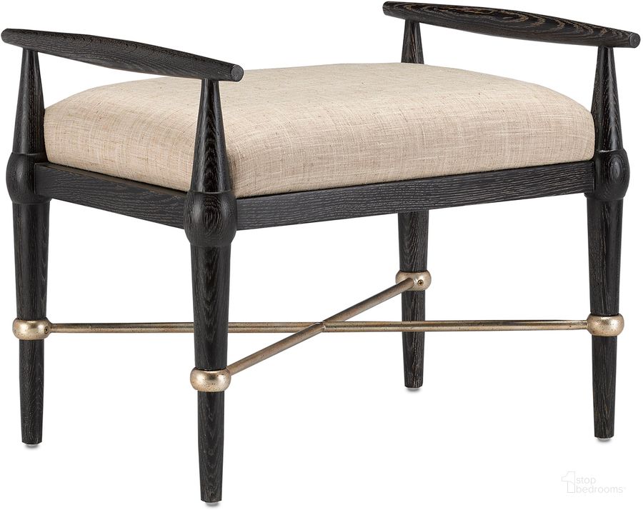 The appearance of Perrin Black Ottoman designed by Currey & Company in the modern / contemporary interior design. This black piece of furniture  was selected by 1StopBedrooms from Perrin Collection to add a touch of cosiness and style into your home. Sku: 7000-0062. Product Type: Ottoman. Material: Iron. Image1