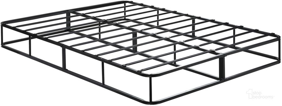 The appearance of Perrin Eastern King Mattress Foundation In Black designed by Homelegance in the modern / contemporary interior design. This black piece of furniture  was selected by 1StopBedrooms from Perrin Collection to add a touch of cosiness and style into your home. Sku: MF-850EK. Material: Metal. Bed Size: King. Product Type: Foundation. Size: King. Mattress Thickness: 8.5". Image1