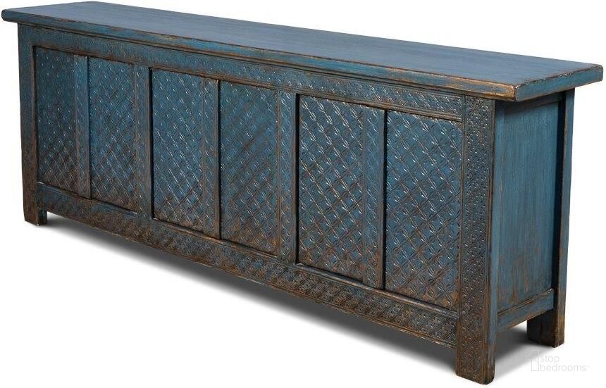 The appearance of Persian Blue Sideboard designed by Sarreid in the rustic / southwestern interior design. This blue piece of furniture  was selected by 1StopBedrooms from Persian Collection to add a touch of cosiness and style into your home. Sku: 52645. Product Type: Sideboard. Image1