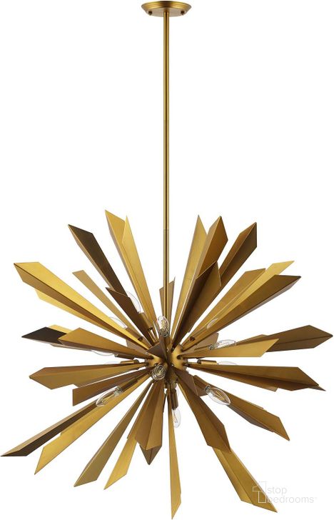 The appearance of Pervade Starburst Brass Pendant Light Chandelier designed by Modway in the modern / contemporary interior design. This brass piece of furniture  was selected by 1StopBedrooms from Pervade Collection to add a touch of cosiness and style into your home. Sku: EEI-2894. Material: Metal. Product Type: Chandelier. Image1