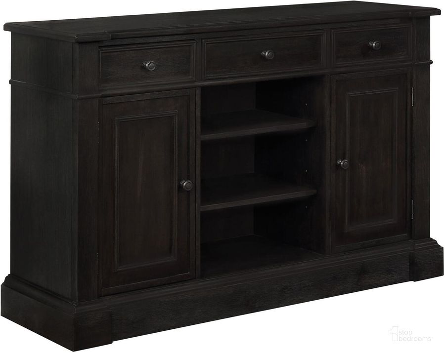 The appearance of Phelps Antique Noir Server designed by Coaster in the traditional interior design. This brown piece of furniture  was selected by 1StopBedrooms from Phelps Collection to add a touch of cosiness and style into your home. Sku: 121235. Material: Wood. Product Type: Server. Image1