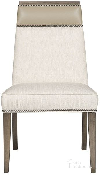 The appearance of Phelps Dining Chair In Cream designed by Vanguard Furniture in the transitional interior design. This cream piece of furniture  was selected by 1StopBedrooms from Phelps Collection to add a touch of cosiness and style into your home. Sku: T4W743S. Product Type: Dining Chair. Material: Upholstery. Image1