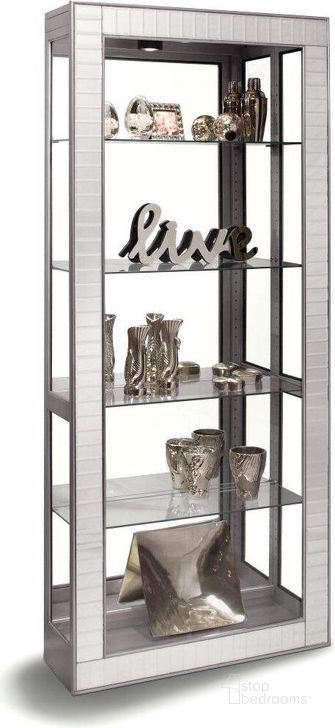 The appearance of Philip Reinisch Co Halo Argus II Display Curio Cabinet designed by Phillip Reinisch Co in the rustic / southwestern interior design. This silver piece of furniture  was selected by 1StopBedrooms from Halo Collection to add a touch of cosiness and style into your home. Sku: 71450. Material: Wood. Product Type: Curio Cabinet.