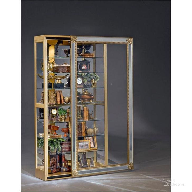 The appearance of Philip Reinisch Co Museum Reflection Curio Cabinet designed by Phillip Reinisch Co in the traditional interior design. This antique gold piece of furniture  was selected by 1StopBedrooms from Museum Collection to add a touch of cosiness and style into your home. Sku: 81579. Material: Wood. Product Type: Curio Cabinet. Image1