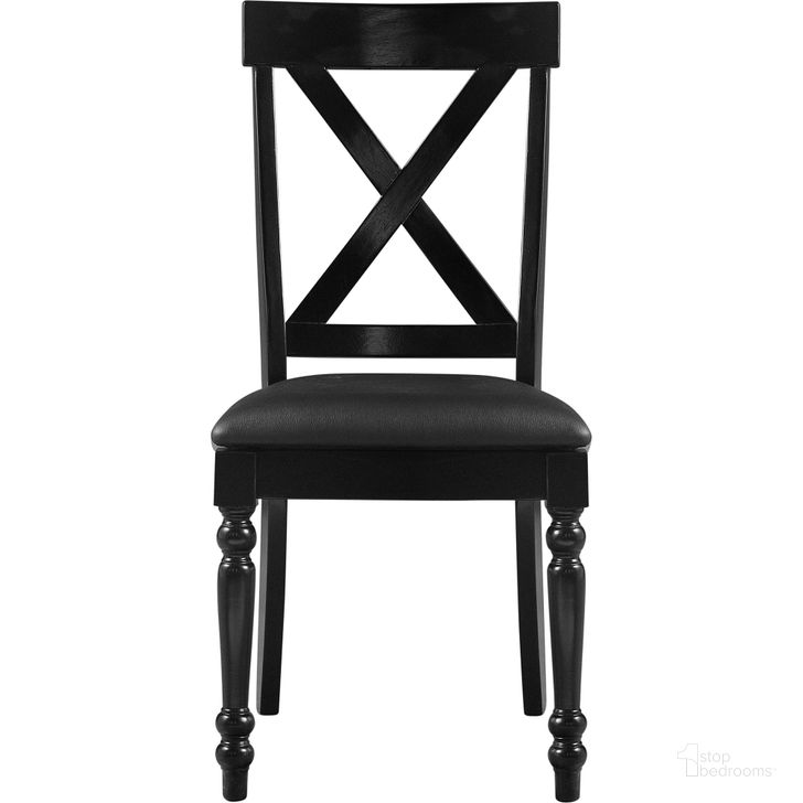 The appearance of Philippe Dining Chair Set of 2 In Black designed by Camden Isle Furniture in the modern / contemporary interior design. This black piece of furniture  was selected by 1StopBedrooms from Philippe Collection to add a touch of cosiness and style into your home. Sku: 164142. Material: Wood. Product Type: Dining Chair. Image1